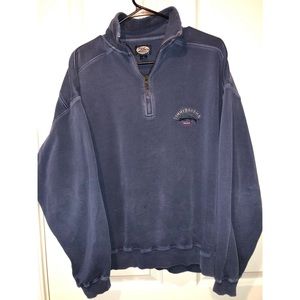 tommy bahama relax 1/4 zip navy sweatshirt
